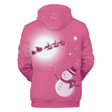 Christmas Snowman Casual Hoodies Sports Xmas 3D Graphic Streetwear Tracksuit Jumper for Kids Adults