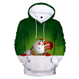 Christmas Snowman Casual Hoodies Sports Xmas 3D Graphic Streetwear Tracksuit Jumper for Kids Adults