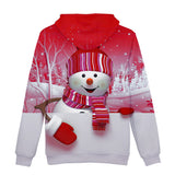 Christmas Snowman Casual Hoodies Sports Xmas 3D Graphic Streetwear Tracksuit Jumper for Kids Adults