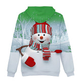 Christmas Snowman Casual Hoodies Sports Xmas 3D Graphic Streetwear Tracksuit Jumper for Kids Adults