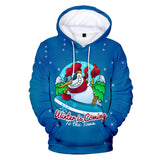 Christmas Snowman Casual Hoodies Sports Xmas 3D Graphic Streetwear Tracksuit Jumper for Kids Adults