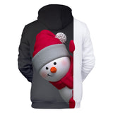 Christmas Snowman Casual Hoodies Sports Xmas 3D Graphic Streetwear Tracksuit Jumper for Kids Adults