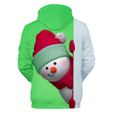 Christmas Snowman Casual Hoodies Sports Xmas 3D Graphic Streetwear Tracksuit Jumper for Kids Adults