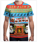Christmas T-shirts Sports 3D Graphic Summer Top Tees for Kids Adults Xmas Gift