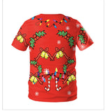 Christmas T-shirts Sports 3D Graphic Summer Top Tees for Kids Adults Xmas Gift
