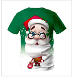 Christmas T-shirts Sports 3D Graphic Summer Top Tees for Kids Adults Xmas Gift
