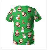 Christmas T-shirts Sports 3D Graphic Summer Top Tees for Kids Adults Xmas Gift