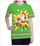 Christmas T-shirts Sports 3D Graphic Summer Top Tees for Kids Adults Xmas Gift