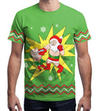 Christmas T-shirts Sports 3D Graphic Summer Top Tees for Kids Adults Xmas Gift