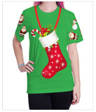Christmas T-shirts Sports 3D Graphic Summer Top Tees for Kids Adults Xmas Gift