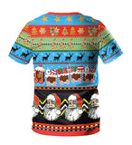 Christmas T-shirts Sports 3D Graphic Summer Top Tees for Kids Adults Xmas Gift