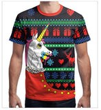 Christmas T-shirts Sports 3D Graphic Summer Top Tees for Kids Adults Xmas Gift