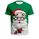 Christmas T-shirts Sports 3D Graphic Summer Top Tees for Kids Adults Xmas Gift