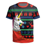 Christmas T-shirts Sports 3D Graphic Summer Top Tees for Kids Adults Xmas Gift