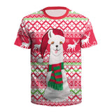 Christmas T-shirts Sports 3D Graphic Summer Top Tees for Kids Adults Xmas Gift