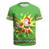 Christmas T-shirts Sports 3D Graphic Summer Top Tees for Kids Adults Xmas Gift