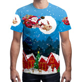 Christmas T-shirts Sports 3D Graphic Summer Top Tees for Kids Adults Xmas Gift