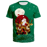 Christmas T-shirts Sports 3D Graphic Summer Top Tees for Kids Adults Xmas Gift