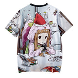 Christmas T-shirts Sports Xmas Gift Snowman 3D Graphic Summer Top Tees for Kids Adults
