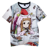 Christmas T-shirts Sports Xmas Gift Snowman 3D Graphic Summer Top Tees for Kids Adults