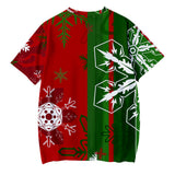 Christmas T-shirts Sports Xmas Gift Snowman 3D Graphic Summer Top Tees for Kids Adults