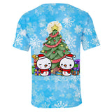 Christmas T-shirts Sports Xmas Gift Snowman 3D Graphic Summer Top Tees for Kids Adults