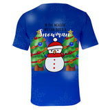 Christmas T-shirts Sports Xmas Gift Snowman 3D Graphic Summer Top Tees for Kids Adults