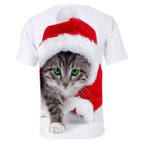 Christmas T-shirts Sports Xmas Gift Snowman 3D Graphic Summer Top Tees for Kids Adults