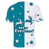 Christmas T-shirts Sports Xmas Gift Snowman 3D Graphic Summer Top Tees for Kids Adults