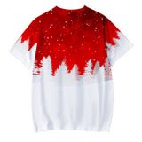 Christmas T-shirts Sports Xmas Gift Snowman 3D Graphic Summer Top Tees for Kids Adults