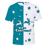 Christmas T-shirts Sports Xmas Gift Snowman 3D Graphic Summer Top Tees for Kids Adults