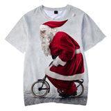 Christmas T-shirts Sports Xmas Gift Snowman 3D Graphic Summer Top Tees for Kids Adults