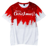 Christmas T-shirts Sports Xmas Gift Snowman 3D Graphic Summer Top Tees for Kids Adults
