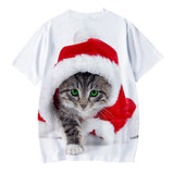 Christmas T-shirts Sports Xmas Gift Snowman 3D Graphic Summer Top Tees for Kids Adults