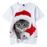 Christmas T-shirts Sports Xmas Gift Snowman 3D Graphic Summer Top Tees for Kids Adults