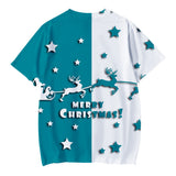 Christmas T-shirts Sports Xmas Gift Snowman 3D Graphic Summer Top Tees for Kids Adults
