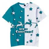 Christmas T-shirts Sports Xmas Gift Snowman 3D Graphic Summer Top Tees for Kids Adults