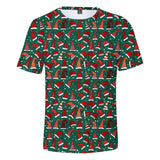 Christmas T-shirts Sports Xmas Gift Snowman 3D Graphic Summer Top Tees for Kids Adults