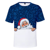 Christmas T-shirts Sports Xmas Gift Snowman 3D Graphic Summer Top Tees for Kids Adults