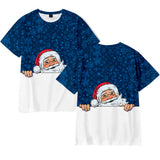 Christmas T-shirts Sports Xmas Gift Snowman 3D Graphic Summer Top Tees for Kids Adults