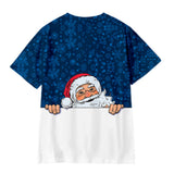 Christmas T-shirts Sports Xmas Gift Snowman 3D Graphic Summer Top Tees for Kids Adults