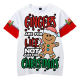 Christmas T-shirts Sports Xmas Gift Snowman 3D Graphic Summer Top Tees for Kids Adults