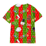 Christmas T-shirts Sports Xmas Gift Snowman 3D Graphic Summer Top Tees for Kids Adults