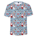 Christmas T-shirts Sports Xmas Gift Snowman 3D Graphic Summer Top Tees for Kids Adults