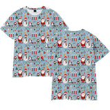 Christmas T-shirts Sports Xmas Gift Snowman 3D Graphic Summer Top Tees for Kids Adults