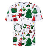 Christmas T-shirts Sports Xmas Gift Snowman 3D Graphic Summer Top Tees for Kids Adults