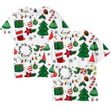 Christmas T-shirts Sports Xmas Gift Snowman 3D Graphic Summer Top Tees for Kids Adults