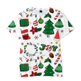 Christmas T-shirts Sports Xmas Gift Snowman 3D Graphic Summer Top Tees for Kids Adults