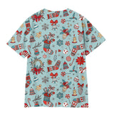 Christmas T-shirts Sports Xmas Gift Snowman 3D Graphic Summer Top Tees for Kids Adults