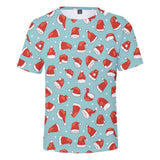 Christmas T-shirts Sports Xmas Gift Snowman 3D Graphic Summer Top Tees for Kids Adults